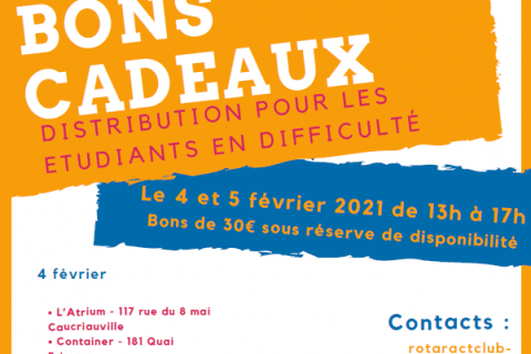 Affiche distribution bons cadeaux